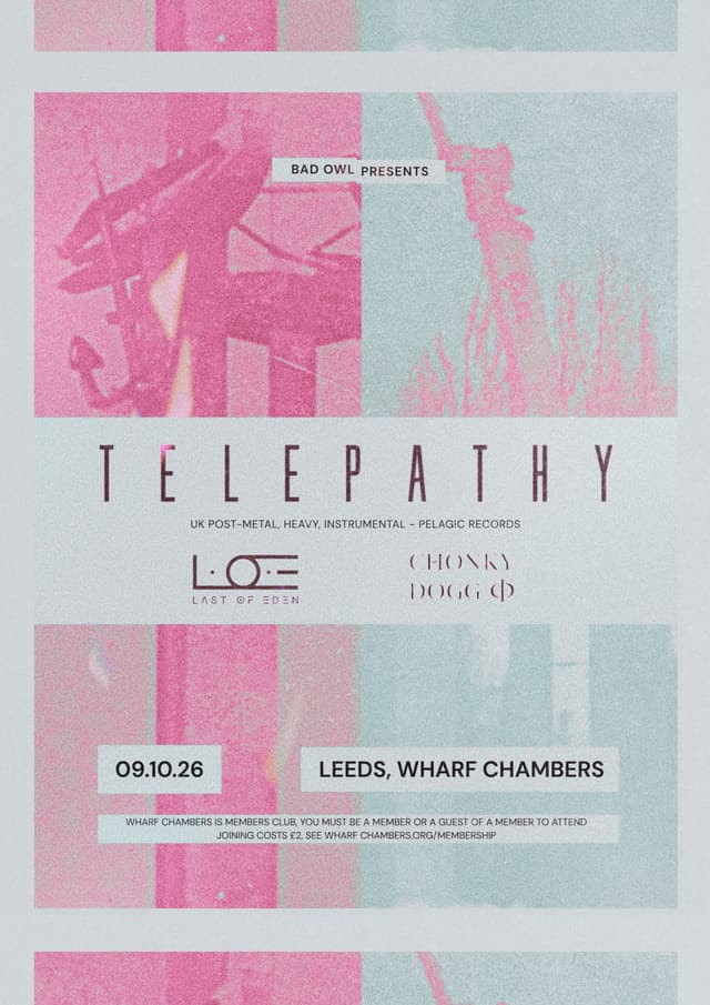 Poster for Bad Owl Presents… Telepathy + L.O.E. + Chonky Dogg