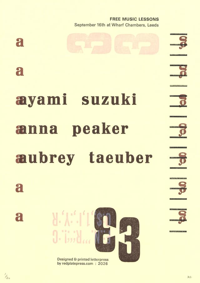 Poster for Ayami Suzuki, Anna Peaker, Aubrey Taeuber