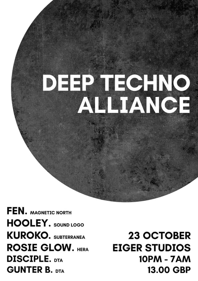 Poster for Deep Techno Alliance 2026