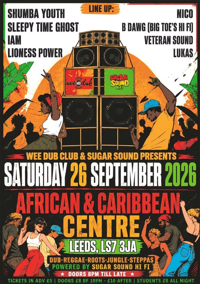 Poster for Wee Dub Club & Sugar Sound