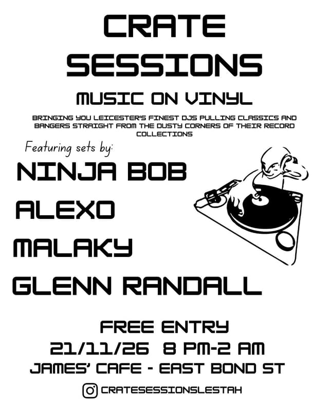 Poster for Crate Sessions: Alexo, Glenn Randall, Malaky, Ninja Bob