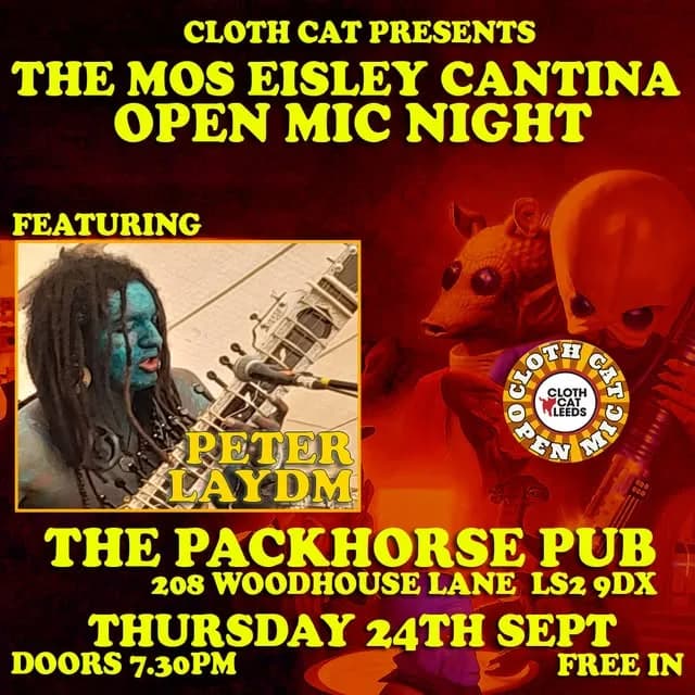Poster for The Mos Eisley Cantina Open Mic Night: Peter Laydm
