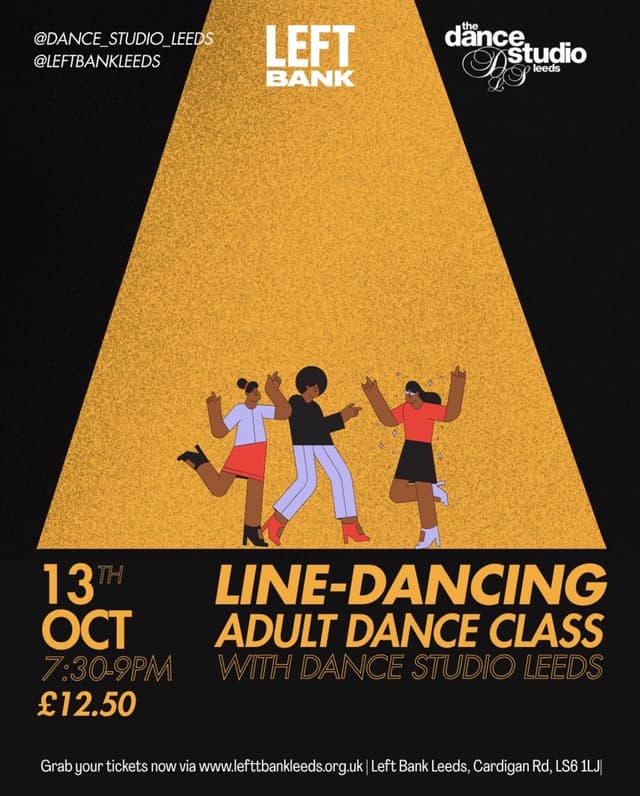 Poster for Line-Dancing Adult Dance Class: Dance Studio Leeds