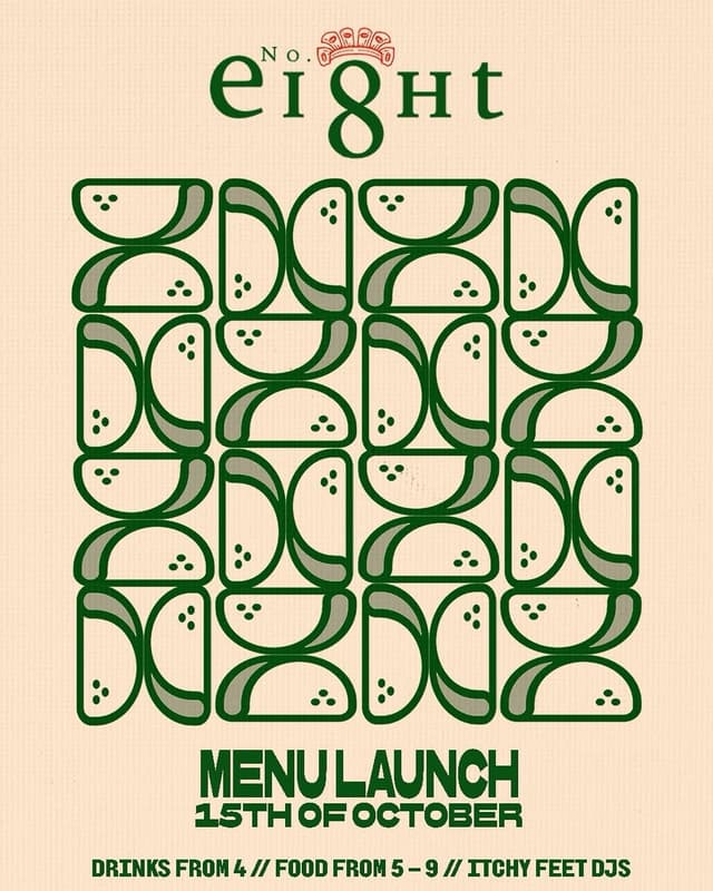Poster for No.8 Menu Launch: Itchy Feet DJs