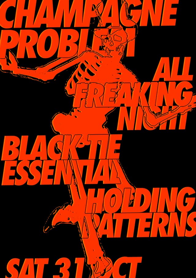 Poster for champagne problem all freaking night