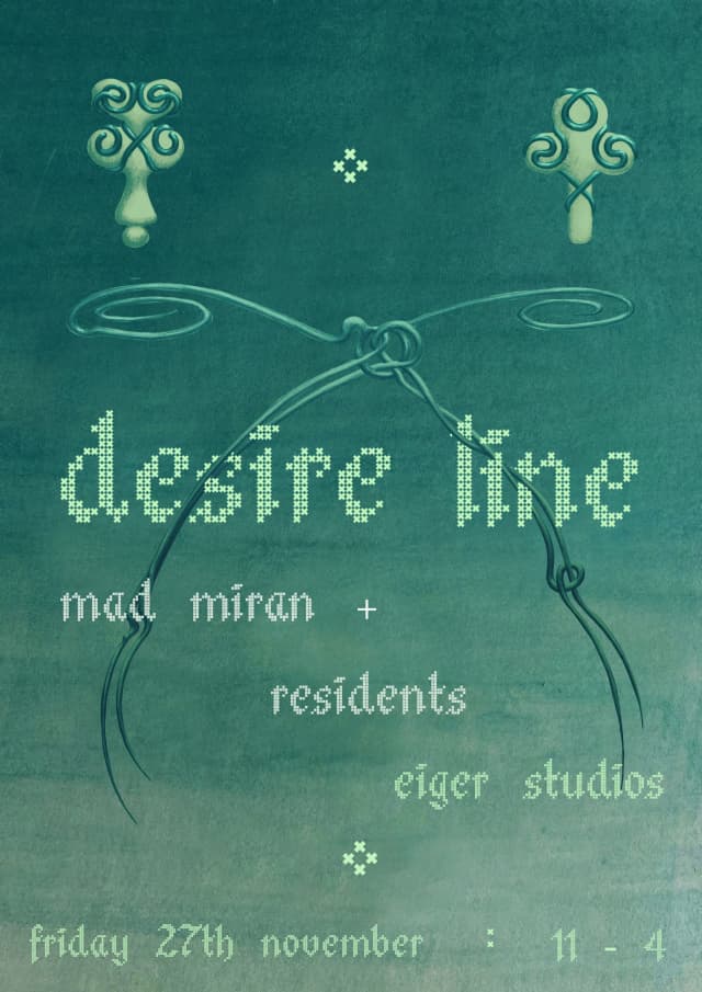 Poster for desire line with mad miran & residents